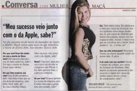 Revista Veja conversa com Mulher Maçã