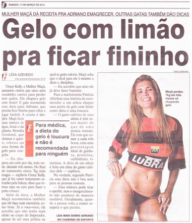 Maçã perde 7 quilos com dieta do gelo